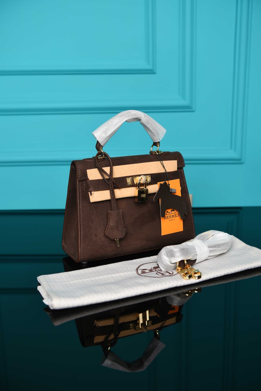HRMS- Kelly 22 Bag in Suede