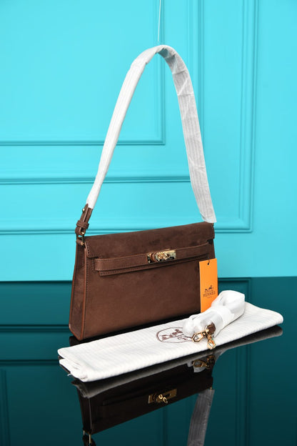 HRMS - Kelly Classique To Go Wallet in Suede