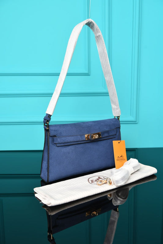 HRMS - Kelly Classique To Go Wallet in Suede