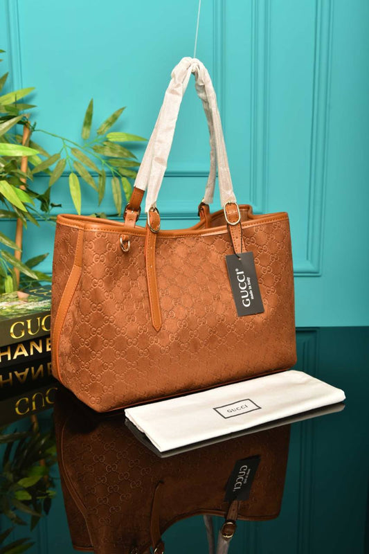 GG - Emblem Medium Tote Bag Suede