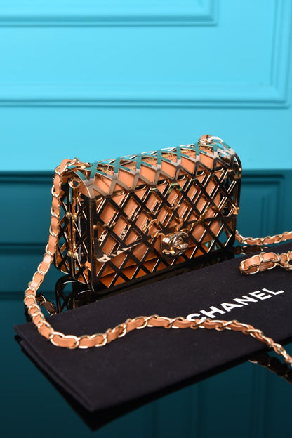 Chnl -Mini Cage Flap with Pouch