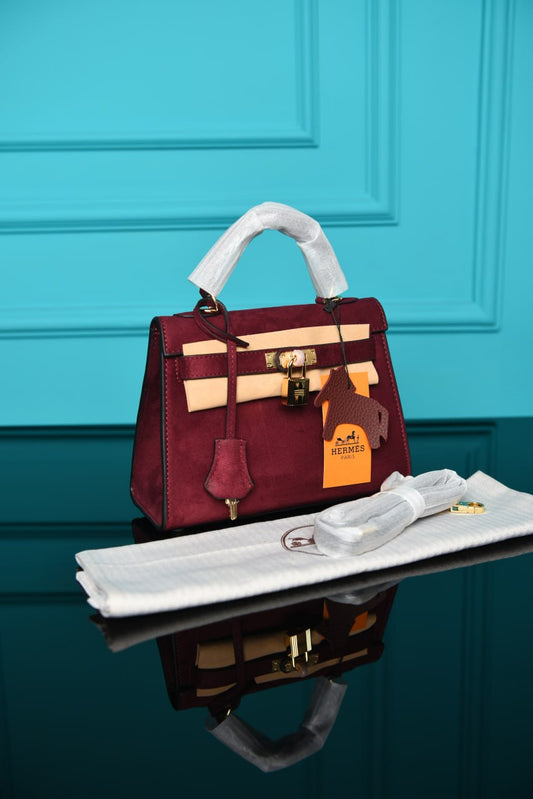 HRMS-  Kelly 22 Bag in Suede