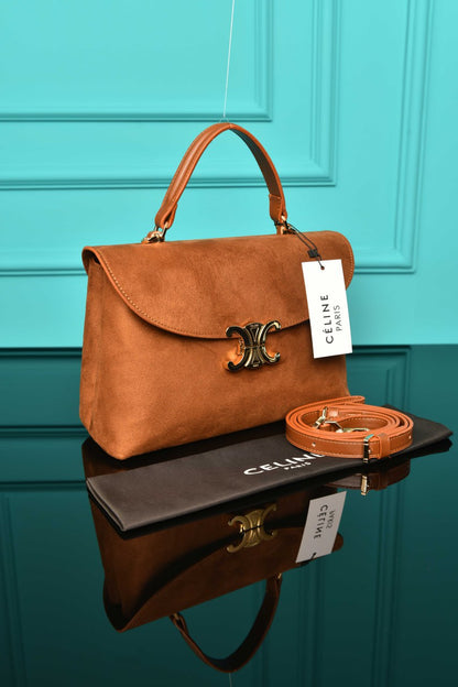 CLN - Medium Nino Bag in Supple Grained Suede