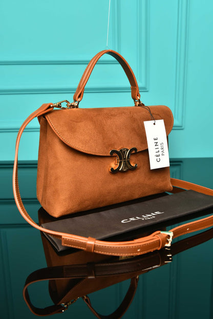 CLN - Medium Nino Bag in Supple Grained Suede