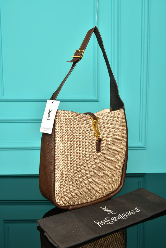 YSI - Le 5 A 7 Supple Small in Raffia and Leather