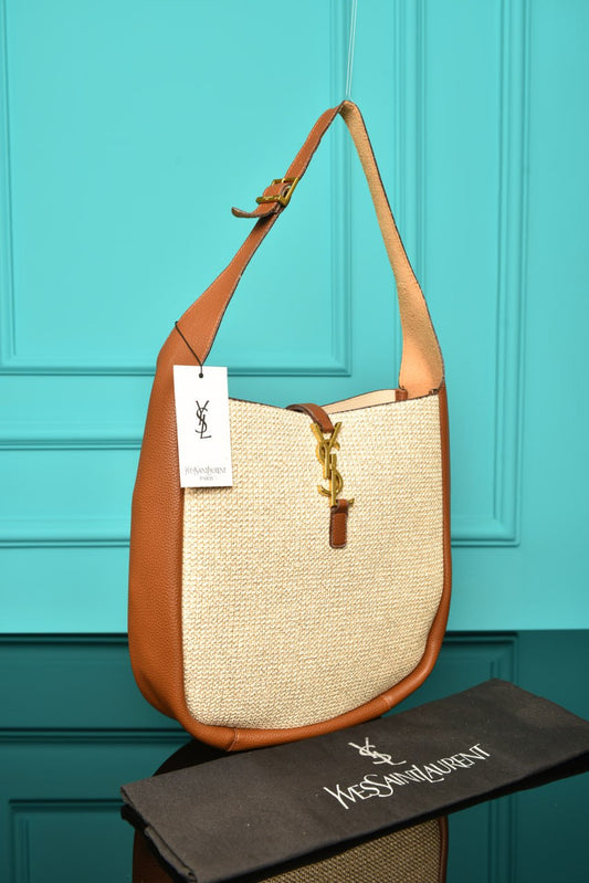 YSI - Le 5 A 7 Supple Small in Raffia and Leather