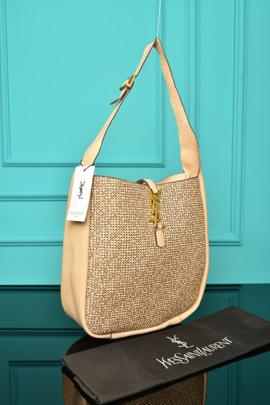 YSI - Le 5 A 7 Supple Small in Raffia and Leather