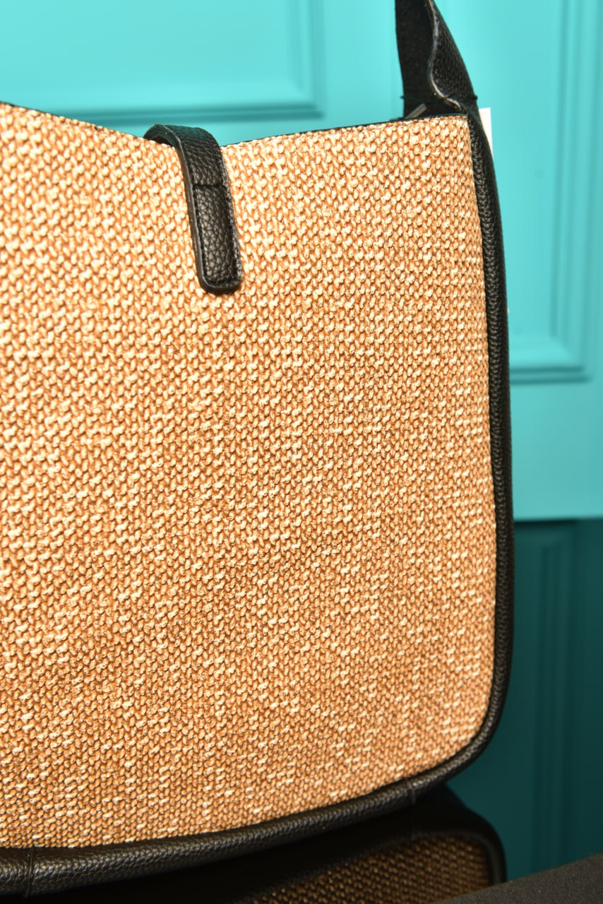 YSI - Le 5 A 7 Supple Small in Raffia and Leather