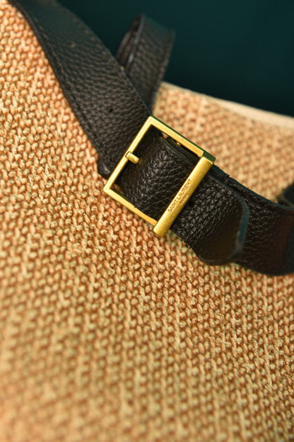 YSI - Le 5 A 7 Supple Small in Raffia and Leather