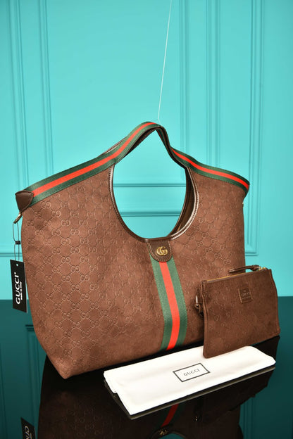 GG - Giglio Large Tote Bag in Suede
