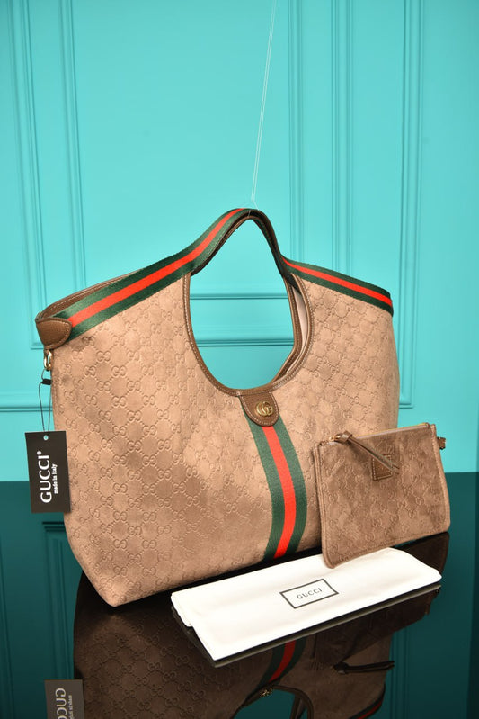 GG - Giglio Large Tote Bag in Suede