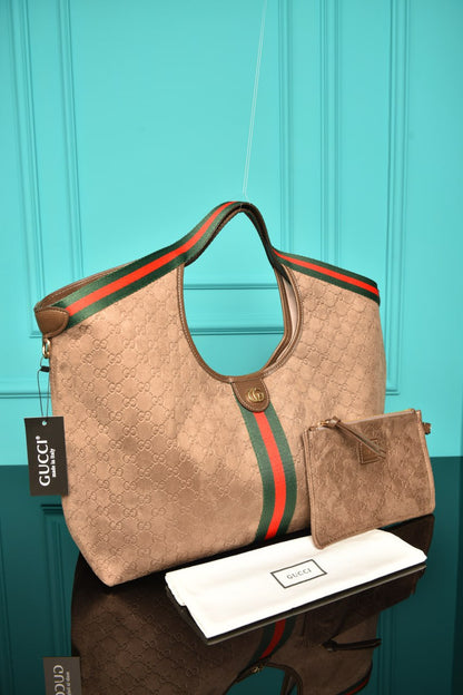GG - Giglio Large Tote Bag in Suede