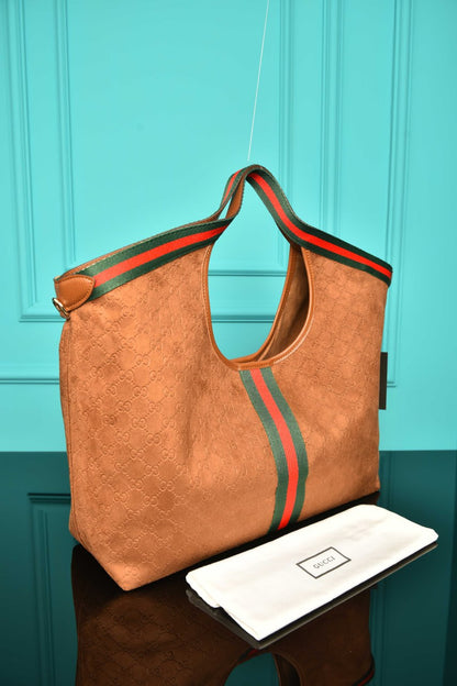GG - Giglio Large Tote Bag in Suede