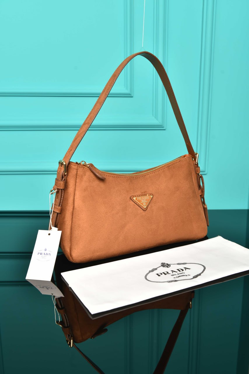 PRD - Aimee Medium Leather Shoulder Bag in Suede