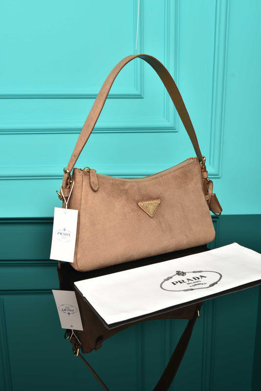 PRD - Aimee Medium Leather Shoulder Bag in Suede