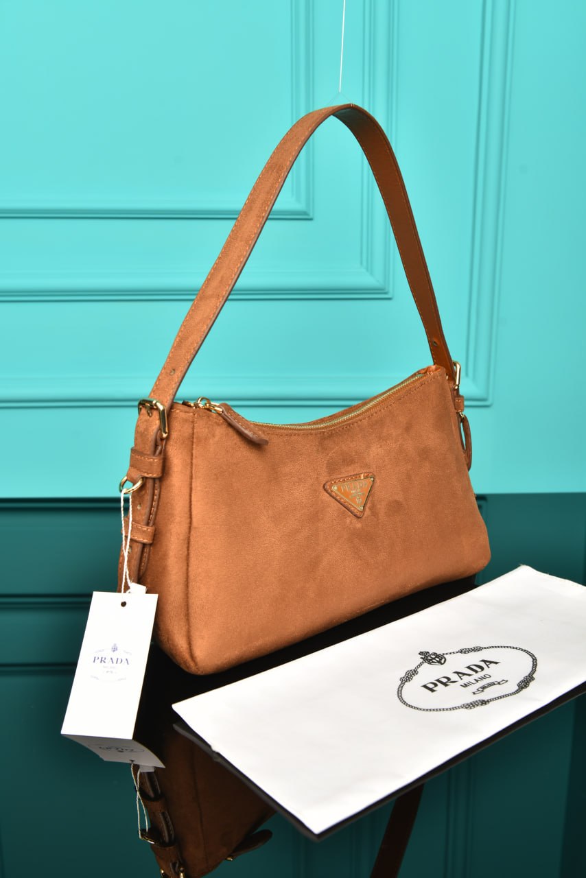 PRD - Aimee Medium Leather Shoulder Bag in Suede