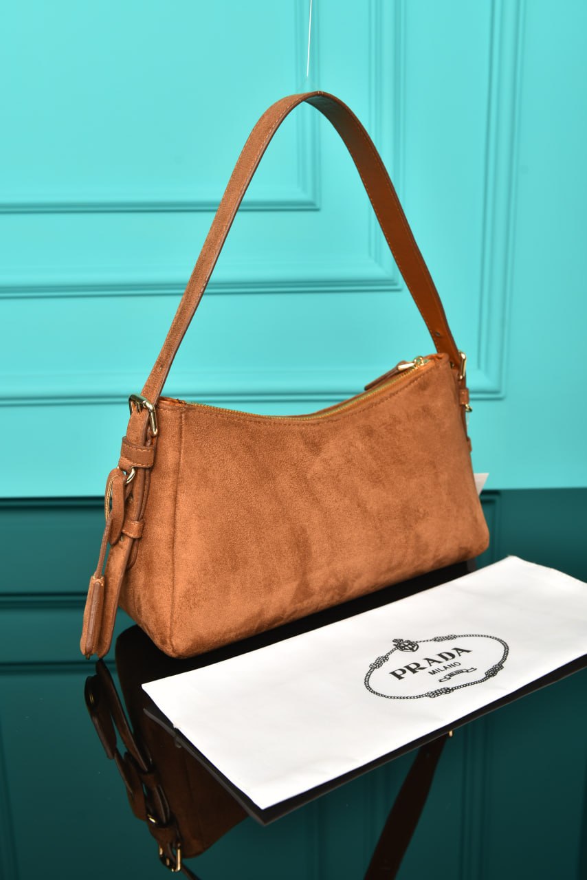 PRD - Aimee Medium Leather Shoulder Bag in Suede