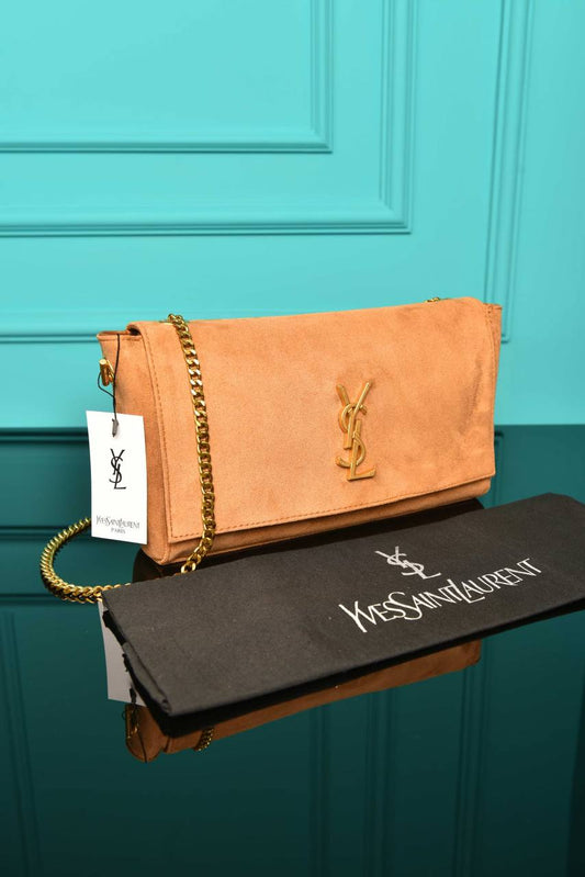 YSI - Medium Reversible Kate Flap Bag Suede