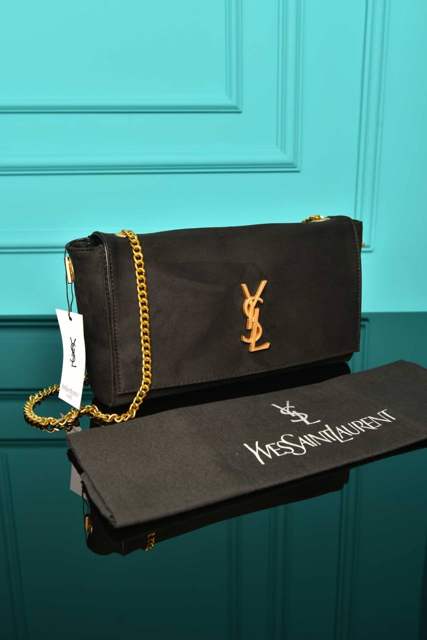 YSI - Medium Reversible Kate Flap Bag Suede
