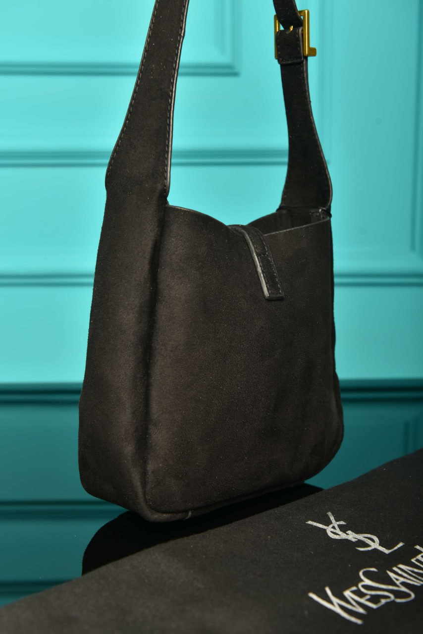 YSI - Le 5 A 7 Micro Made of Grained Leather Bag in Suede