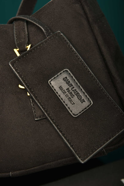 YSI - Le 5 A 7 Micro Made of Grained Leather Bag in Suede