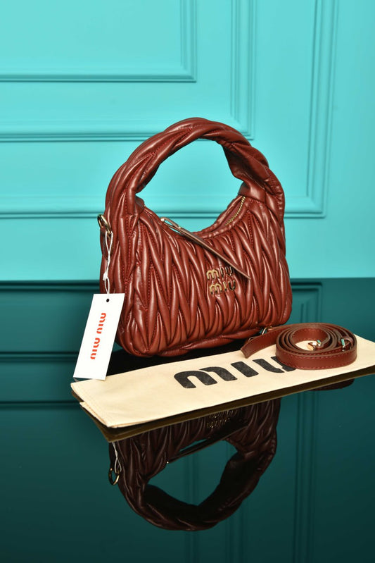 MM - Wander Matelasse Nappa Leather Hobo Mini Bag