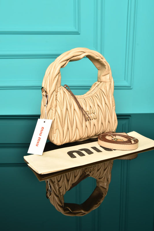 MM - Wander Matelasse Nappa Leather Hobo Mini Bag
