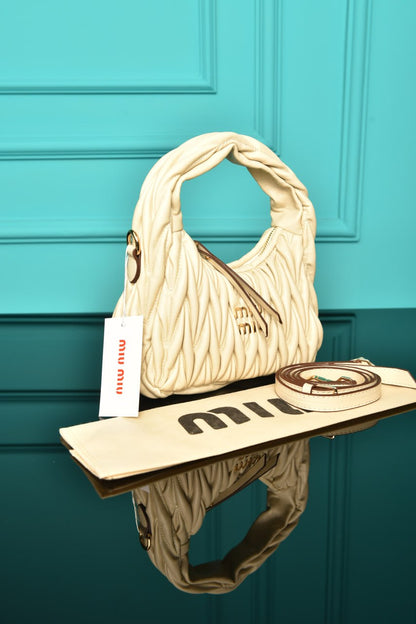MM - Wander Matelasse Nappa Leather Hobo Mini Bag