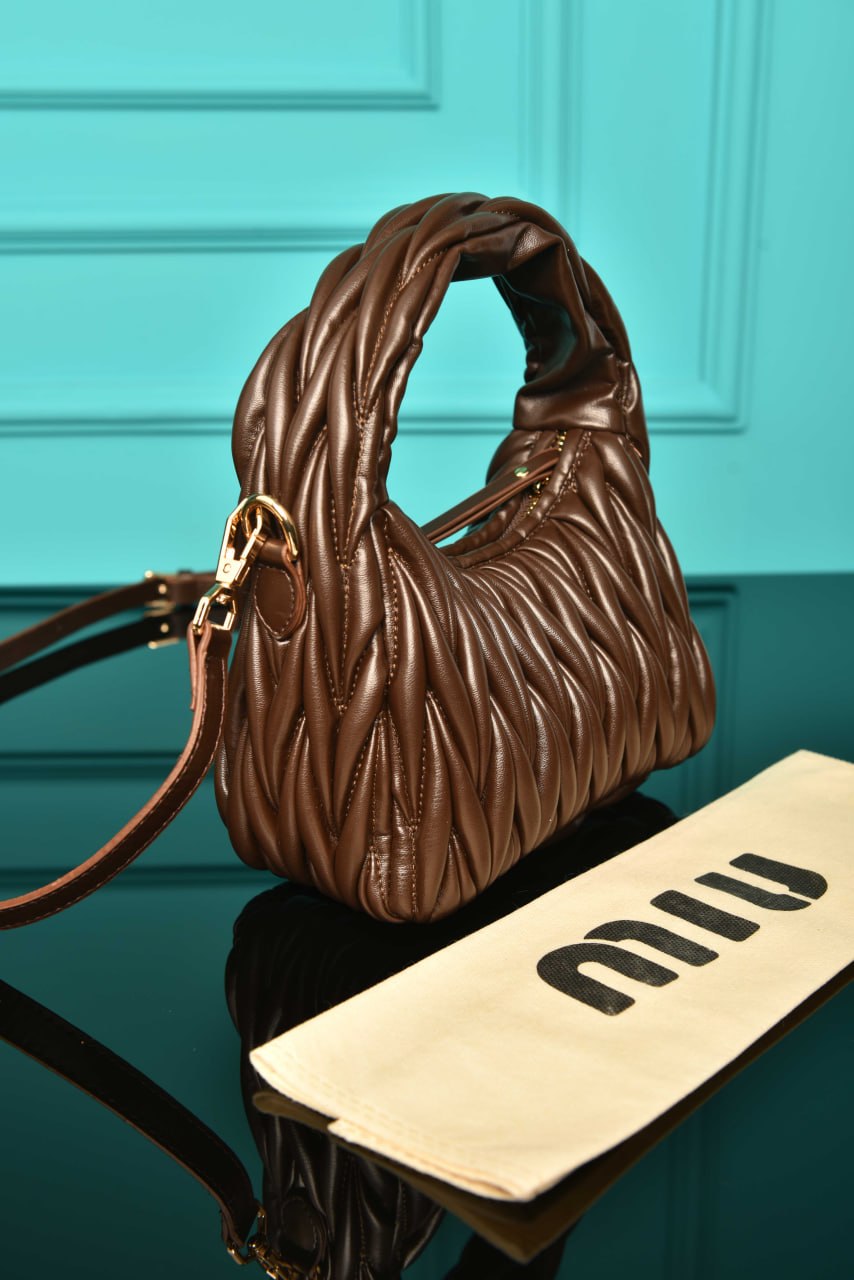 MM - Wander Matelasse Nappa Leather Hobo Mini Bag