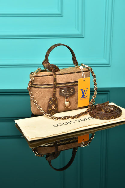 LVS - Vanity Chain Pouch in Suede