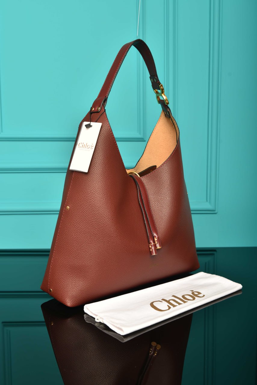 CLE -  Marcie Hobo Bag in Grained Leather