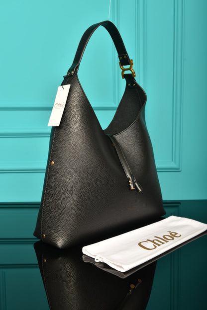 CLE -  Marcie Hobo Bag in Grained Leather