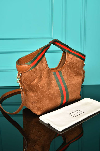 GG - Giglio Small Tote Bag in Suede