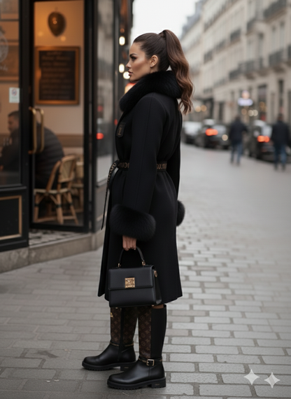 LVS - Fur-Lined Cashmere (Black)