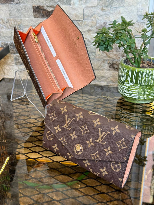 L - Leather Adele Wallet (Orange)