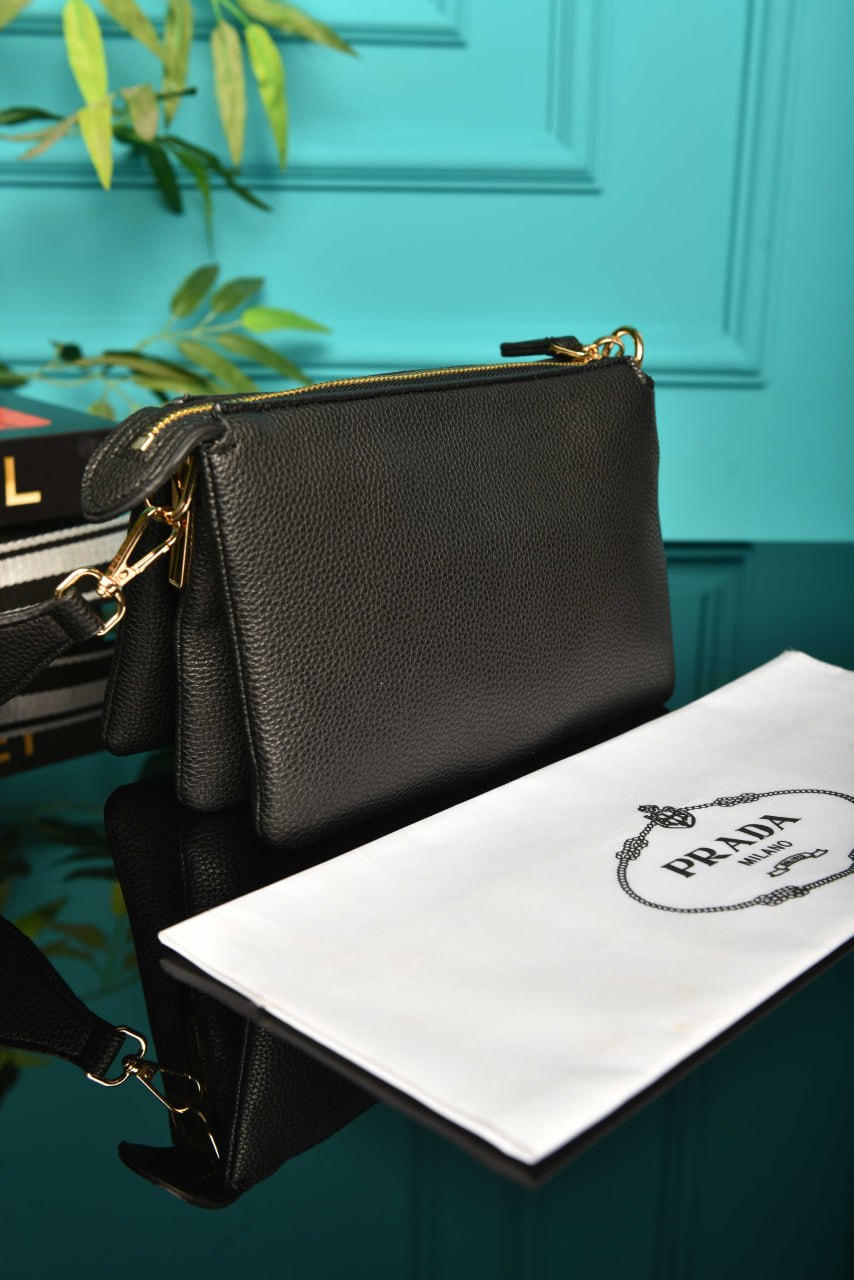 PRD -Vitello Daino Soft Mini Zippered Bag Argilla