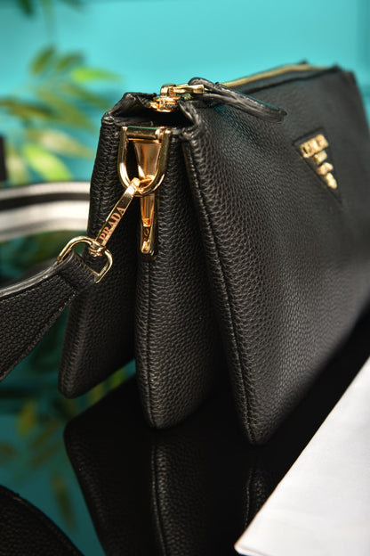 PRD -Vitello Daino Soft Mini Zippered Bag Argilla