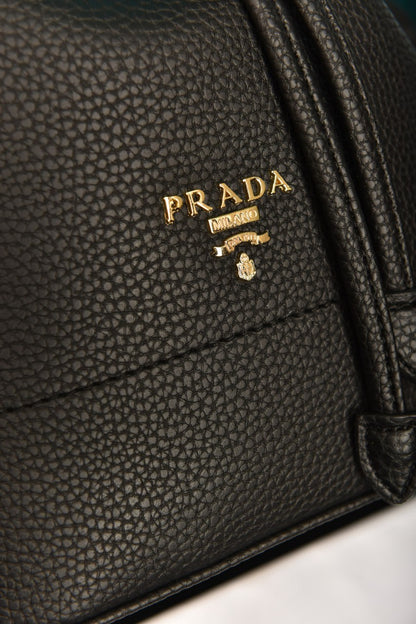 PRD-Vitello Daino Bucket  Bag Black