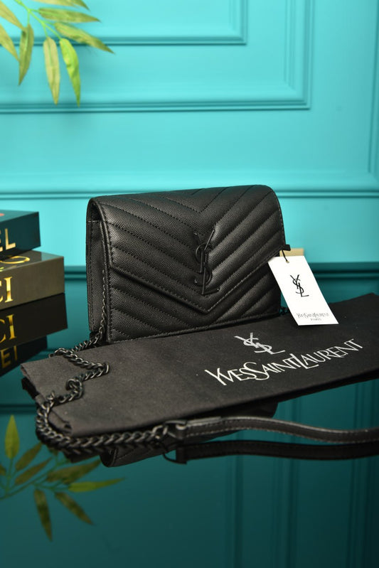 YSI-Cassandre Leather Wallet on Chain