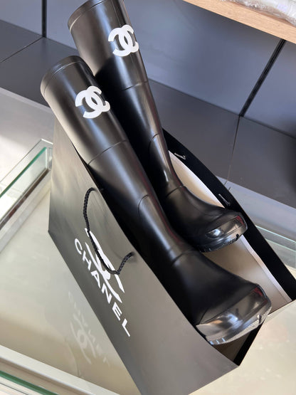 Chnl- Rain Boots