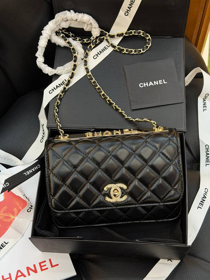 CH- Flap Bag - Black