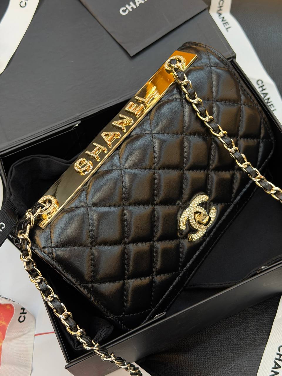 CH- Flap Bag - Black