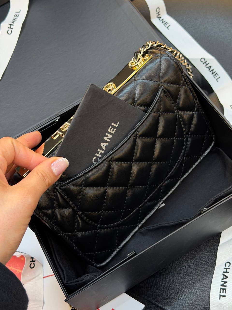 CH- Flap Bag - Black