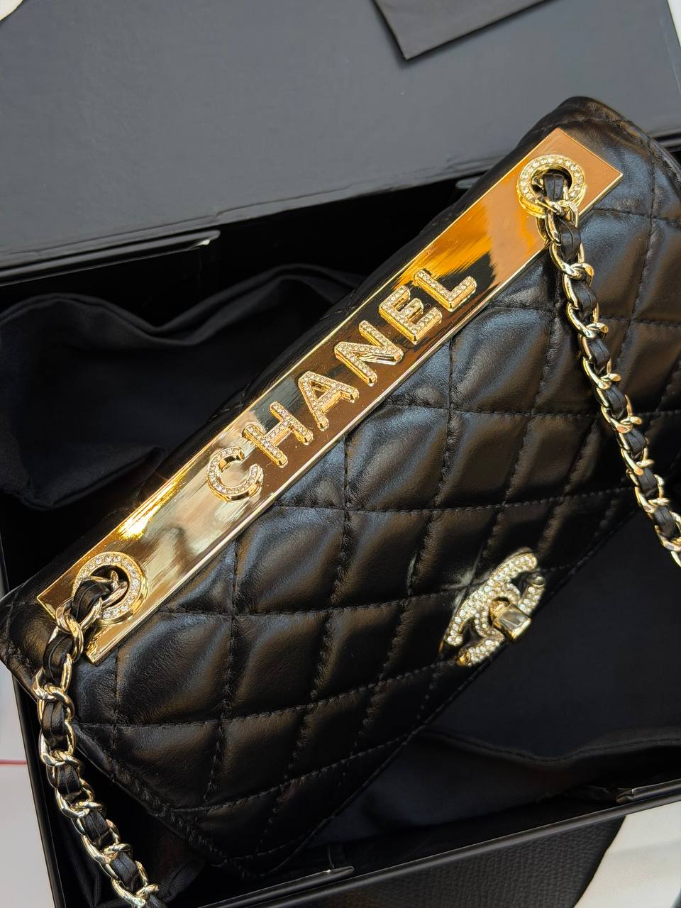 CH- Flap Bag - Black