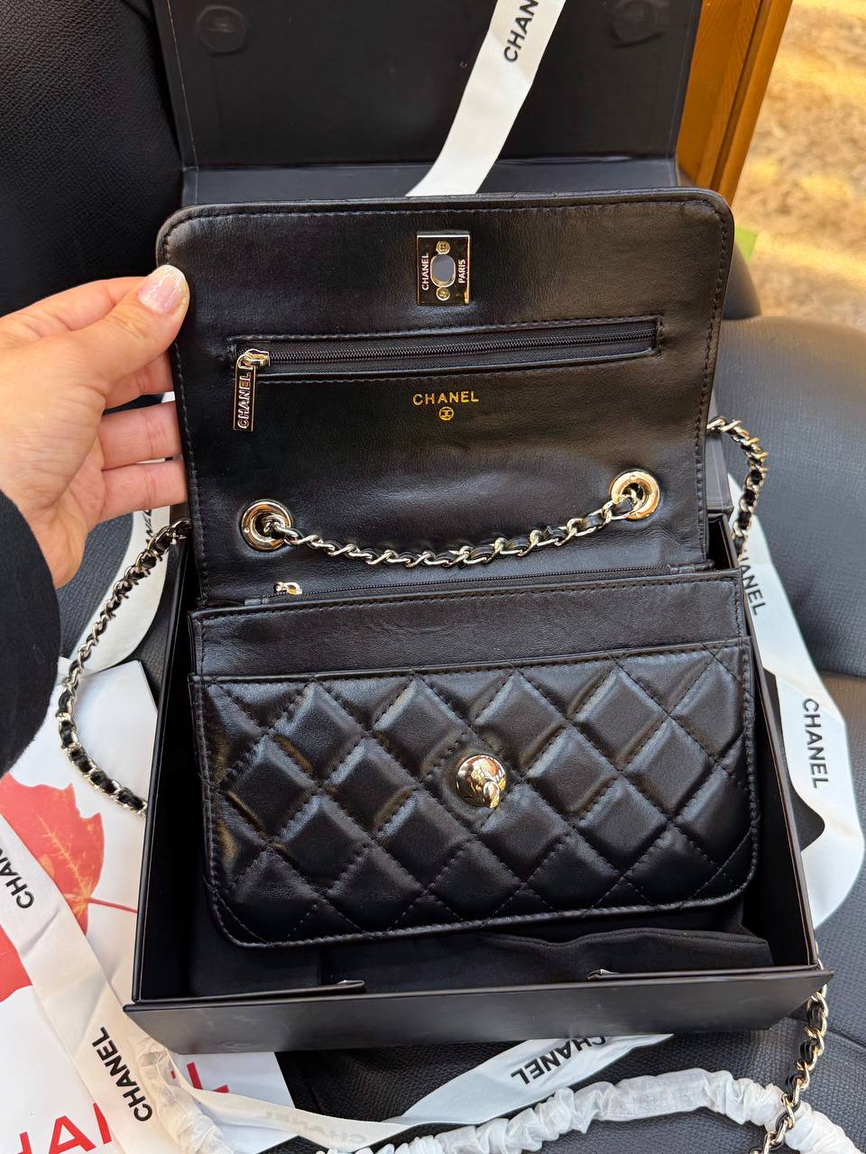 CH- Flap Bag - Black